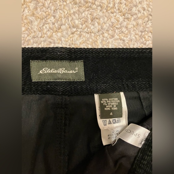 Eddie Bauer Corduroy Pant women’s size 4 black Specially Dyed - Picture 10 of 15